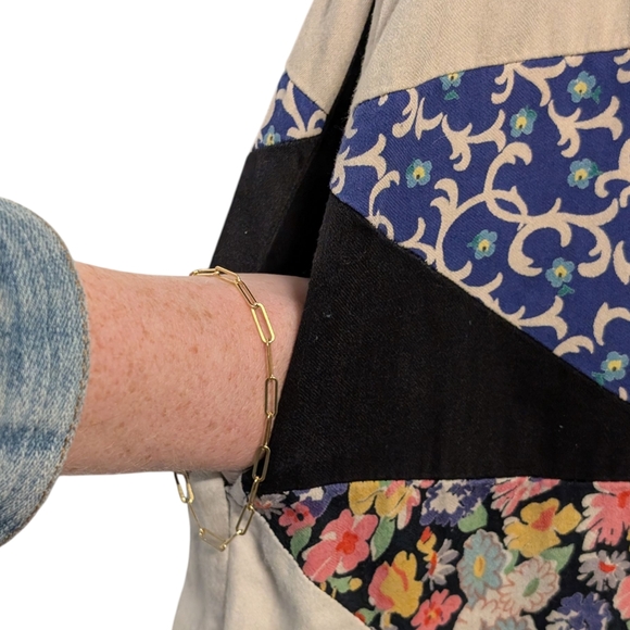 Anthropologie LeifNotes Patchwork Floral Fit & Flare Dress | Size 12 | Cotton - Picture 6 of 11